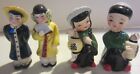 Vintage Asian Man And Woman Salt & Pepper Shakers 2 sets