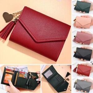 Women Casual Small Clutch Leather Mini Wallet Photo Credit ID Card Holder Purse