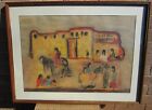 New ListingLARGE GORGEOUS ORIGINAL TED DE GRAZIA PASTEL PAINTING FRAMED SIGNED TRADING POST