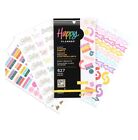 New ListingHappy Planner Sticker Value Pack 10 Sheets 827 Stickers Basic Brights Theme New!