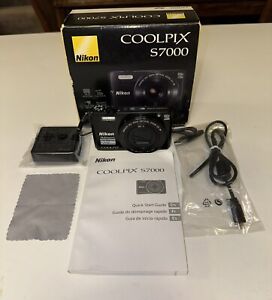 New ListingNikon COOLPIX S7000 Compact Digital Camera Black W/ Battery & Charger