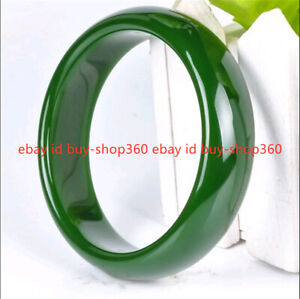 Genuine Natural Green Jadeite Jade Gemstone Bangle Bracelet 56-66mm Jewelry
