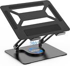 BoYata Laptop Stand for Desk, Adjustable Computer Stand with 360° Rotating Base