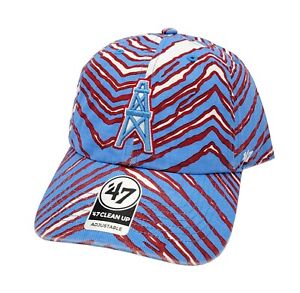 Houston Oilers Tennessee Titans '47Clean Up Legacy Zubaz Strapback Hat Cap NEW