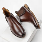 Men's Chelsea Boots Men's Genuine Leather Dress Boots Pull On