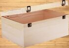 14 X 10 X 6.5- Large Wooden Box with Hinged Lid - Unfinished Wood Box - Pine