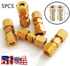 5X Brass Straight Compression Fitting Connector 3/16