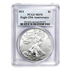 2011 $1 American Silver Eagle MS70 PCGS - 25th Anniversary