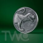 Tyrannosaurus Rex Lost World 2 oz Antique finish Silver Coin CFA Cameroon 2024