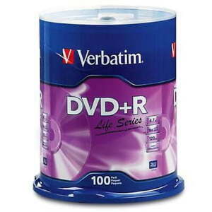 Life Series DVD+R 4.7GB 16x Recordable Blank Disc 100 Pack Spindle