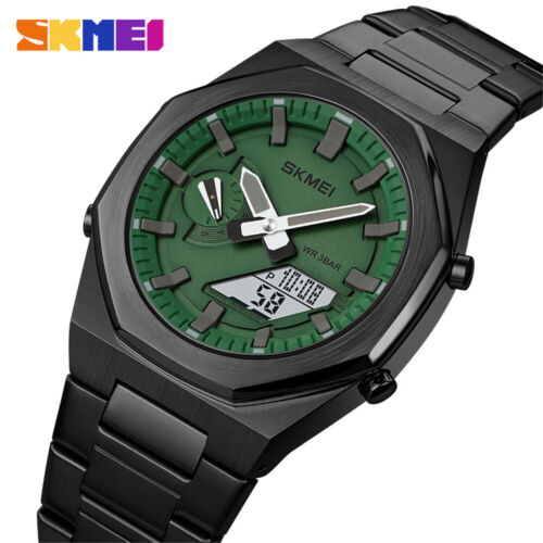 SKMEI Men Watch Japan Digital Movement Wristwatch Steel Business Quartz Watches