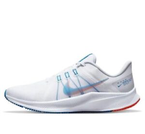 Nike Quest 4 Running Training Shoes Sneakers White Blue DA1105-101 Mens Size