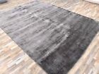 Black viscose rugs for luxury bedroom large rugs for living room office rugs