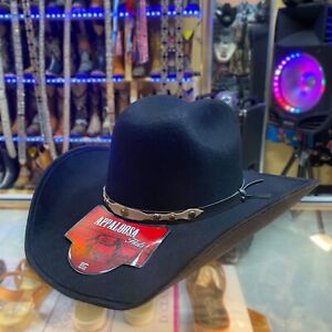 Men’s Black Felt Cowboy Hat. Men’s Western Cowboy Hat. Sombrero Vaquero Negro.