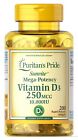 Puritan’s Pride Sunvite Mega-Potency Vitamin D3 10000 IU 200 Softgels 250 mcg