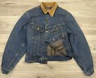 VTG 70s Lee Storm Rider Jacket Union Made Blanket Lined Denim Fits 36/Small
