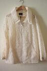 NEW Akris Clelia Daisy Embroidered Organza Jacket Mulberry Silk Womens 14