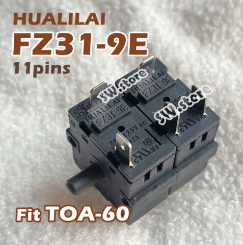 HUALILAI FZ31-9E 11pins 7gears 20A Function Switch FZ31-10 For TOA-60 YCD30-371