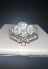 Vera Wang engagement ring and Zale’s wedding band set for women size 9