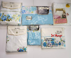 NOS Sheet Mixed Lot Flat/Fitted & Pillowcases 60s-70s Floral Cottagecore 7 Pc.