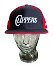 Los Angeles Clippers Baseball Cap Size 7 5/8 New Era Fitted Black Red NBA