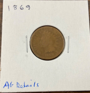 1869 1¢ Indian Head cent - AG Details