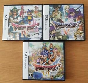 Dragon Quest 4 5 6 Nintendo DS 3DS NDS 3Games set Japanese Used 