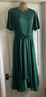 £189 HOBBS leia emerald green maxi dress size 8 (10)  bnwt cruisewear prom