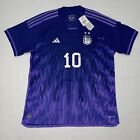 2022 Adidas World Cup MESSI Argentina Purple ON FIELD Authentic Jersey Size 2XL