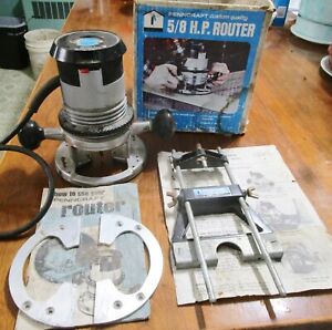Vintage 5/8 hp PENNCRAFT JC Penney Router Model 4073 w/5010 Guide, Made In U.S.A