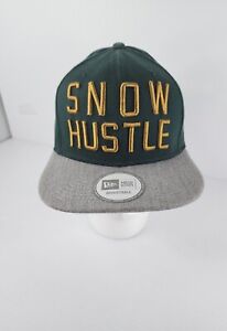 Snow Hustle New Era Akoo & Co. Snapback Embroidered Green Gold & Grey