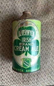 Scarce Quart Beverwyck Irish Cream Ale Cone Top Beer Can Albany NY Indoor Can