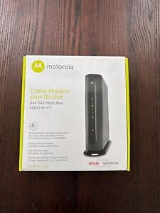 Motorola Cable Modem Plus Router 8x4 343 Mpbs Wi-Fi Works Xfinity/Spectrum Black