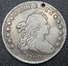 1799 Draped Bust Silver Dollar 13 Stars $1 Higher Grade Holed Early US Coin