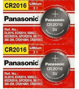 2 x PANASONIC CR 2016 CR2016 CR 2016 LITHIUM COIN CELL Button Battery