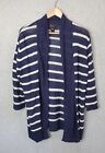 Torrid Cardigan Open Front Lightweight Sweater Blue White Striped Size 2X Knit