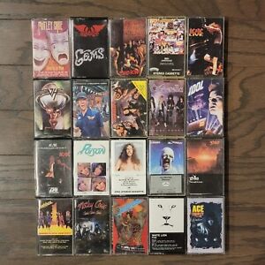 20 Cassette Tape Lot - 80's Heavy Metal Hard Rock & Roll Untested