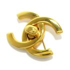 Auth CHANEL Gold Hardware Brooch