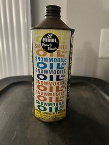 RARE Pyroil Vintage Snowmobile Oil Can Empty 1 Quart Cone Top