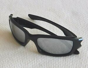 Oakley Fives Squared 9238 Sunglasses Black Frames Custom Polarized Chrome Lens