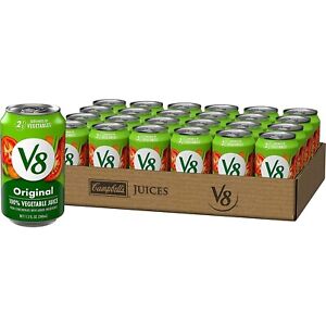 V8 Original 100% Vegetable Juice, Vegetable Blend with Tomato Juice (Pack of 24)
