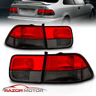 1996-2000 For Honda Civic 2DR Coupe Red Smoke Brake Tail lights Pair (For: 2000 Civic)