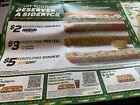 2 Sheets Of Subway Coupons Expire 5/9/24 and  6/13/24