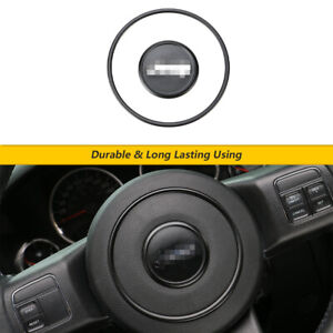 Steering Wheel Center Trim Bezels Black For Jeep Wrangler Compass Patriot 2011+