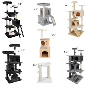 Multiple Sizes Cat Tree Tower Condo Furniture Scratch Post Tree Kitty Play House