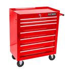 New Listing7 Drawers MultIfunctional Tool Cart Storage Cabinet with Wheels Red