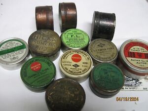 Scarce Vintage Percussion Cap &  Empty Primer Tins Lot of 12 Diff 1840-1950's