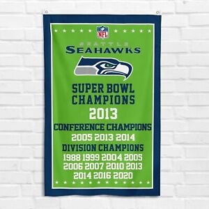 For Seattle Seahawks 3x5 ft Banner NFL Super Bowl Football Champions Flag