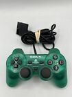 Sony PlayStation 2 PS2 Controller Clear Teal Green Emerald OEM Tested