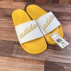 Adidas Adilette Shower Womens Shoes Size 11 White Gold Metallic Bold Gold New